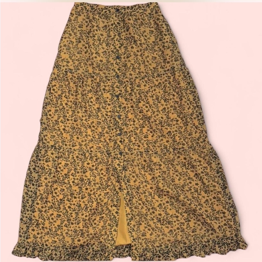 ASOS Yellow and Black Maxi Skirt